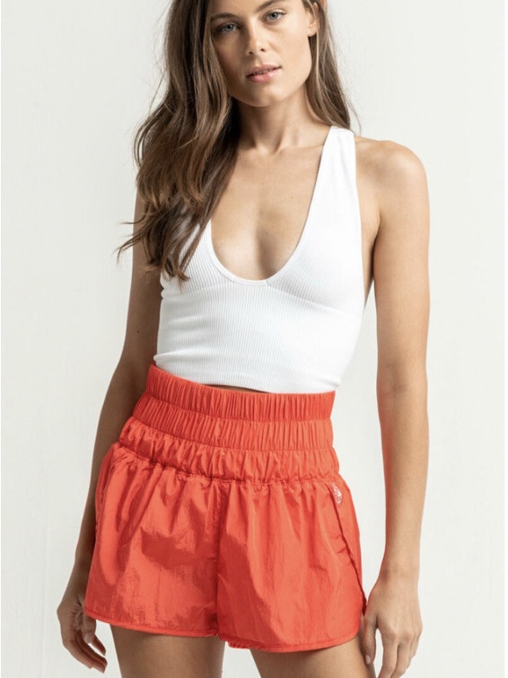Free People FP Movement Shorts Women's Red/verm The Way Home Lined Size Medium